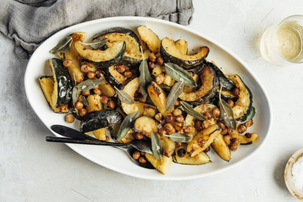 Roasted Acorn Squash with Brown Butter and Hazelnuts by Half Baked Harvest