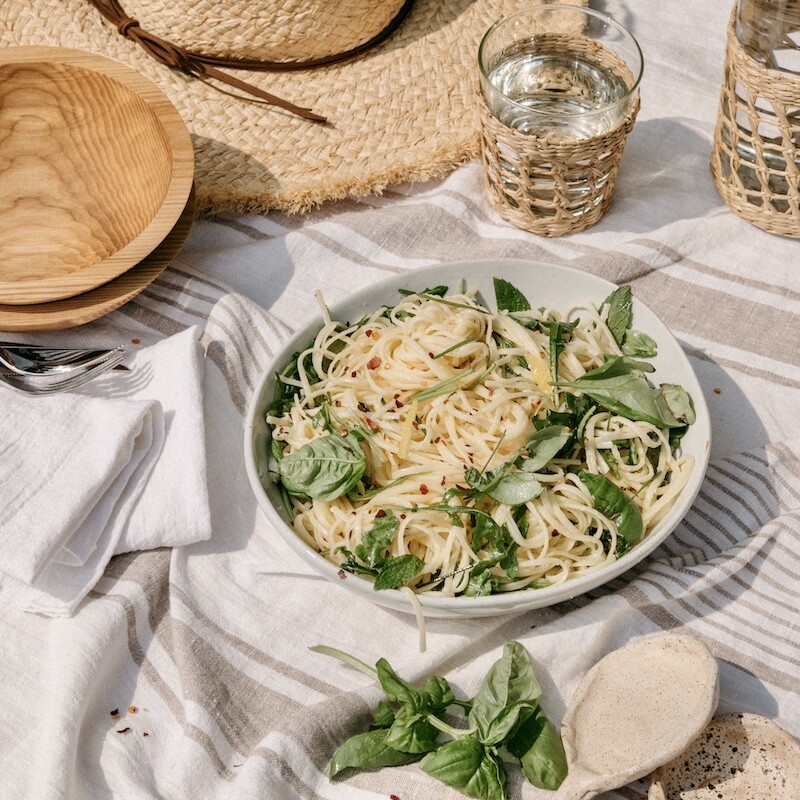 creamy lemon pasta recipe, camille portrait