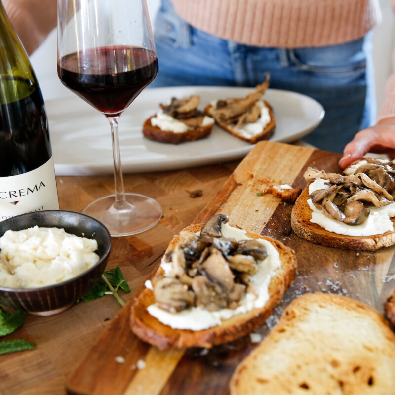 wild mushroom and ricotta toast