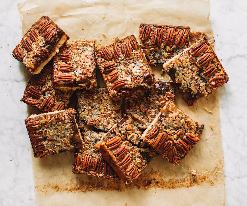 Chocolate Pecan Pie Bars-22