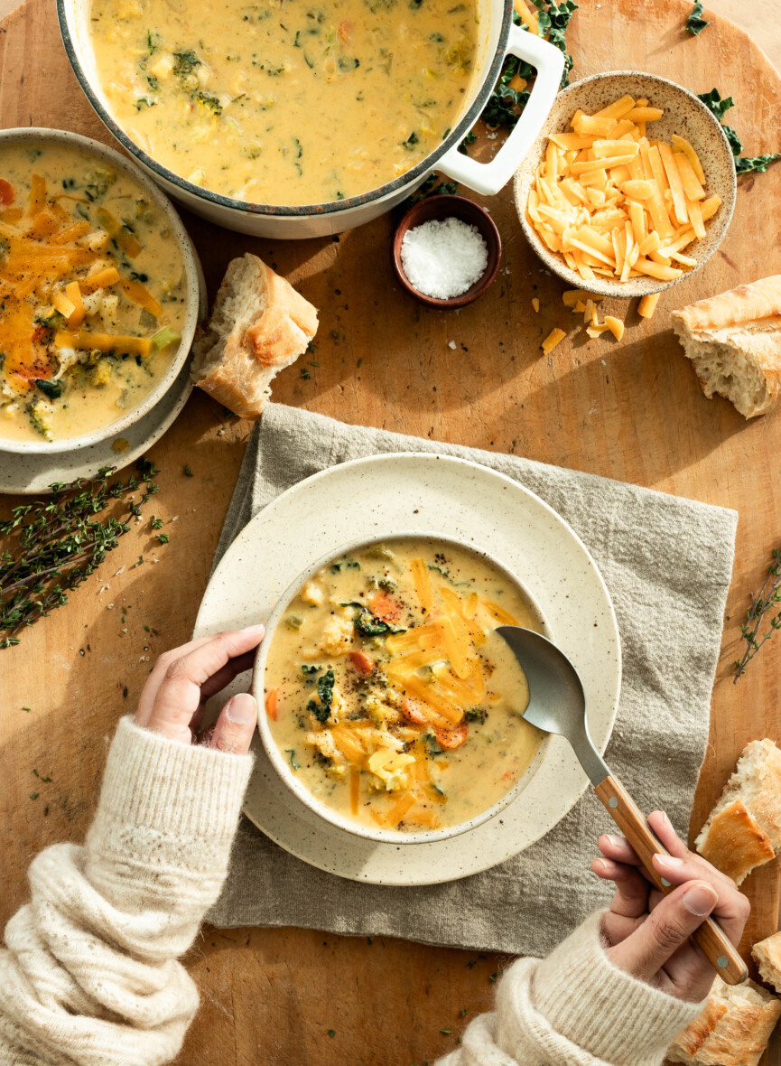 best healthy broccoli cheddar soup