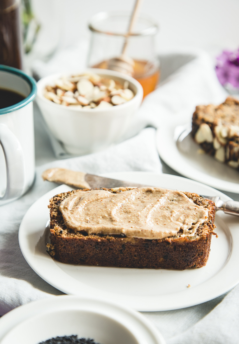 black sesame banana bread_healthy late night snacks