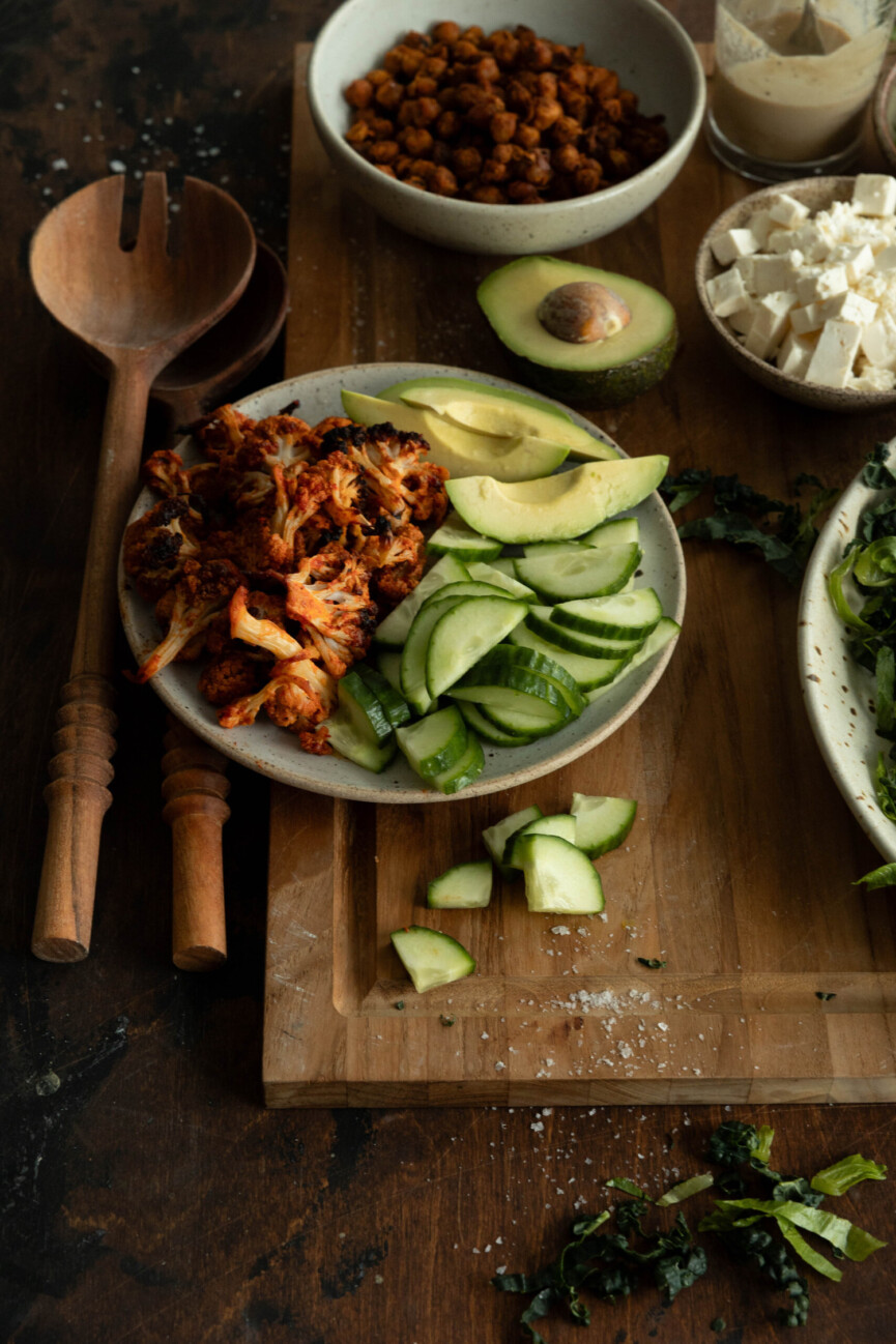 Buffalo cauliflower salad.