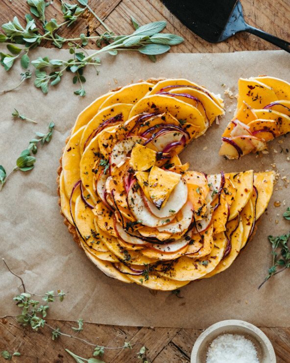 Butternut squash tart.