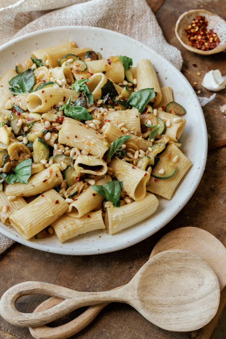 summer squash zucchini pasta_healthy holiday ingredient swaps