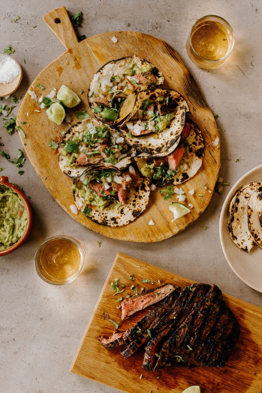 carne asada tacos_new years eve party ideas