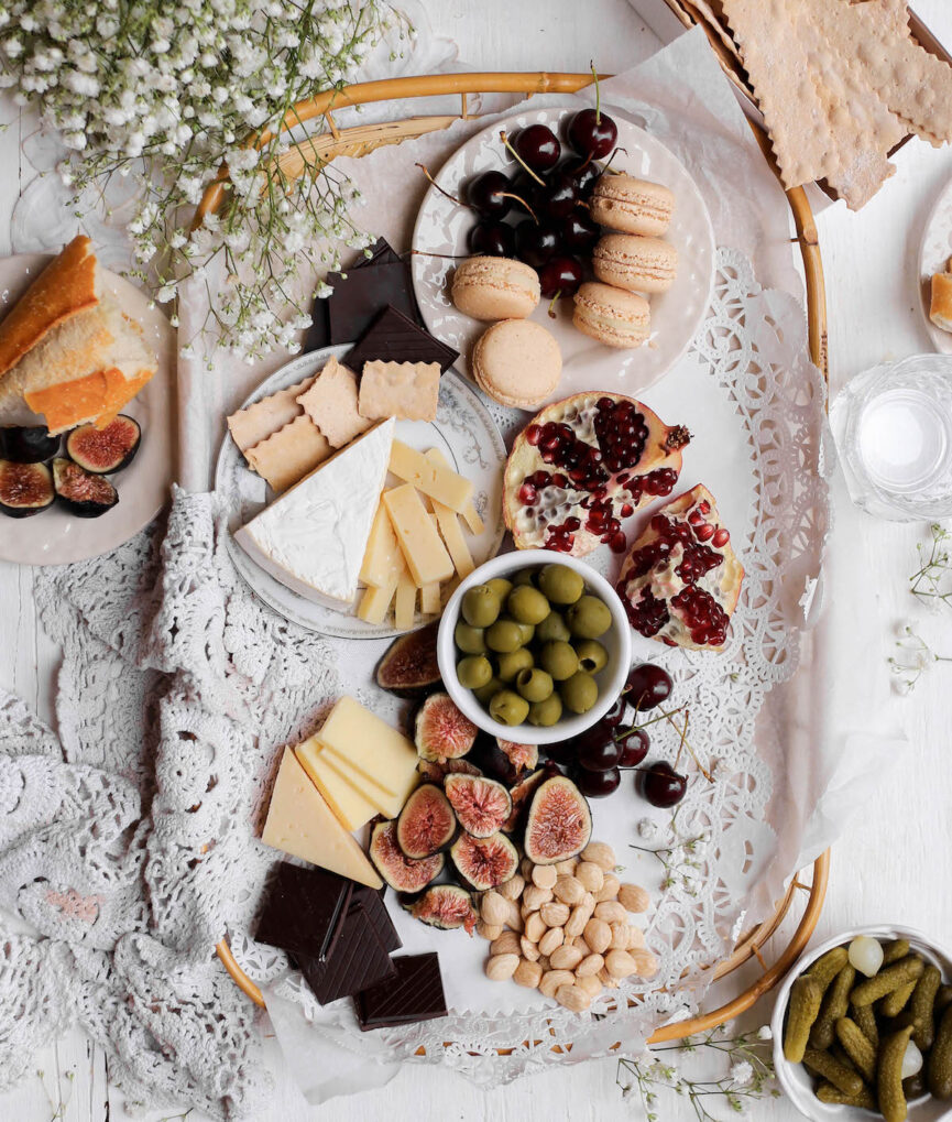 valentine's dinner at home ideas cheeseboard for two