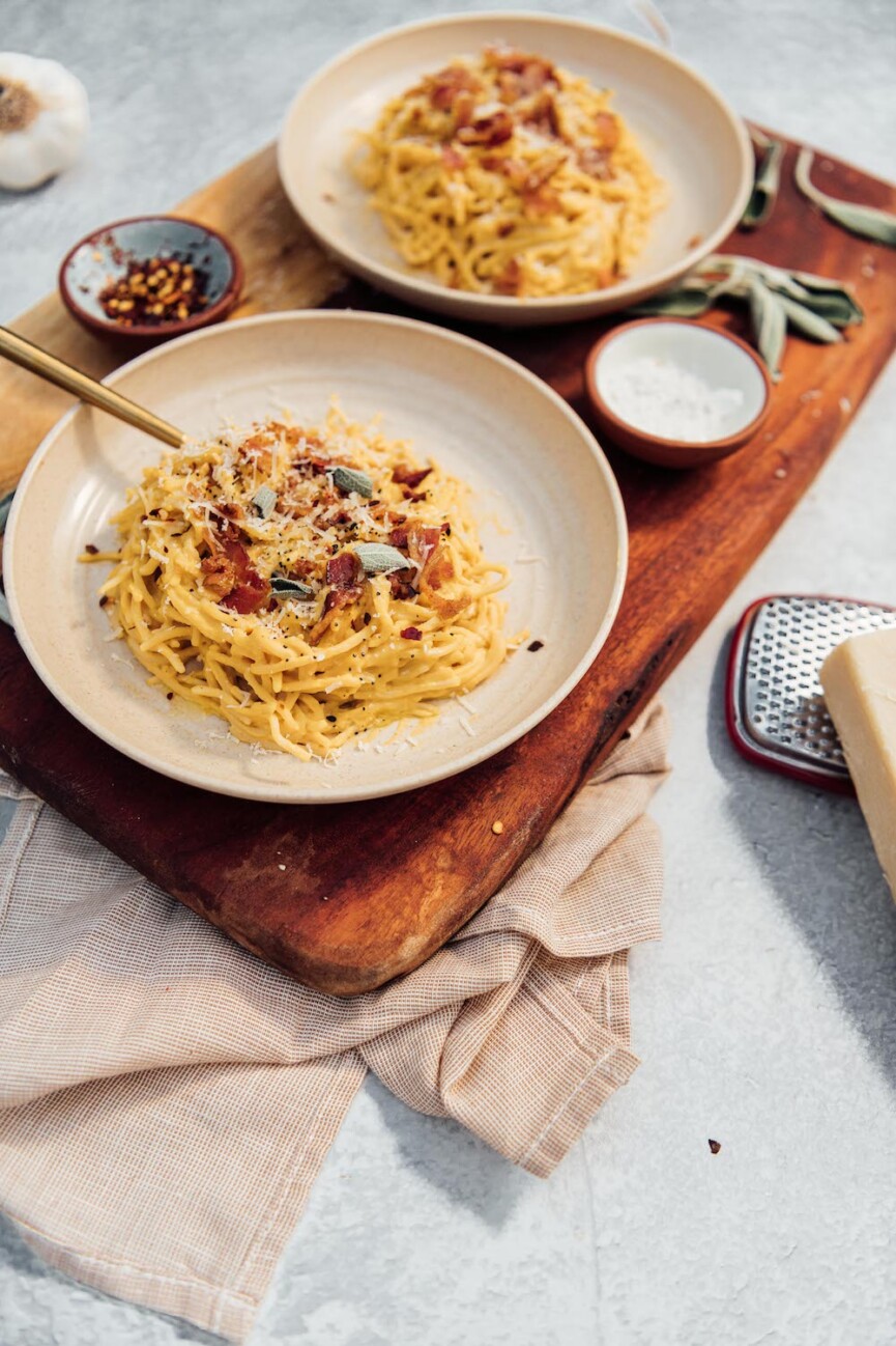 creamy butternut squash pasta