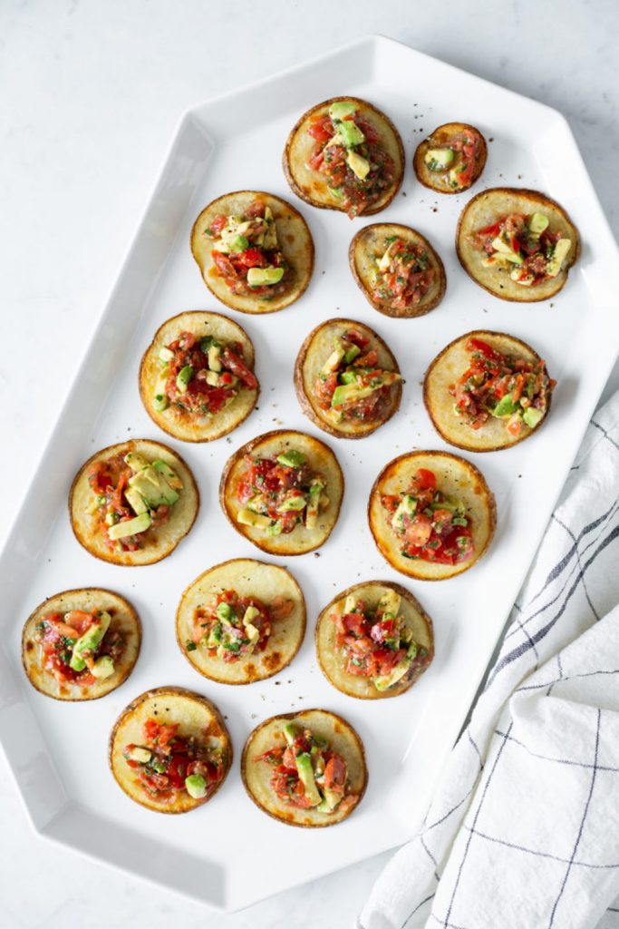 crispy potato bruschetta_gluten free dairy free appetizers