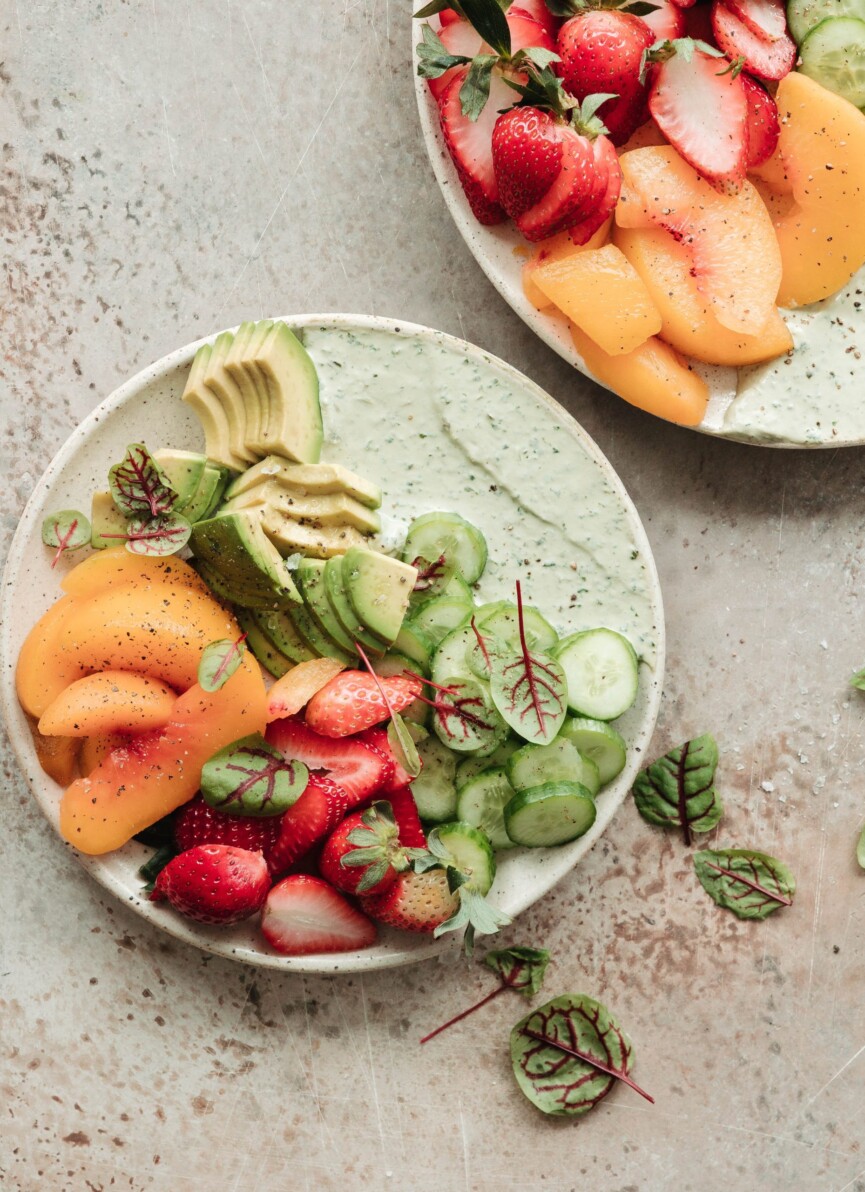 easy sweet and savory fruit salad