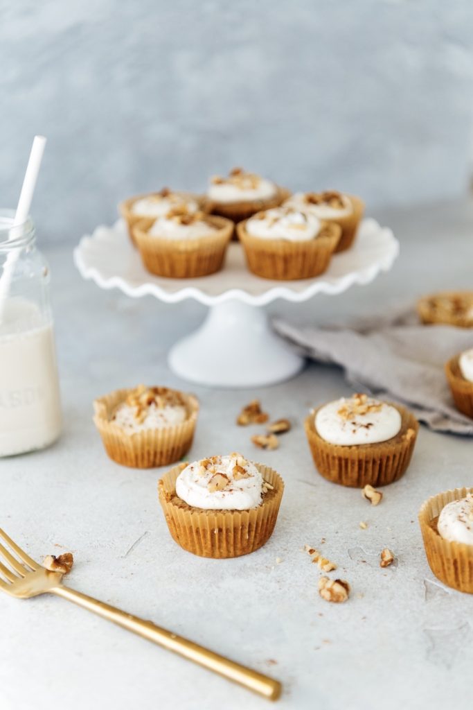 Gluten Free, Vegan Carrot Cake Cupcakes