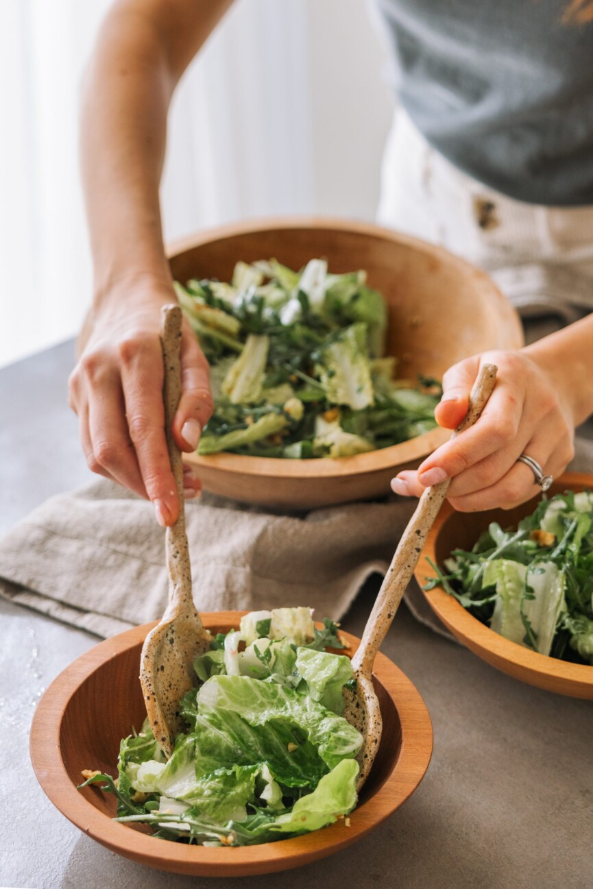 best simple green salad recipe inspired by via carota's insalata verde