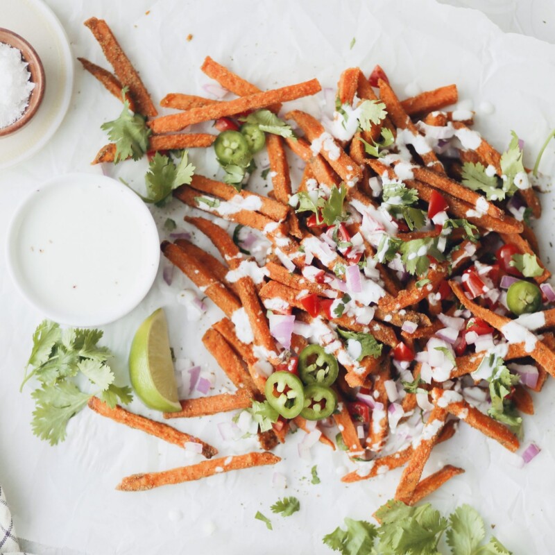 aloo chaat sweet potato French fries