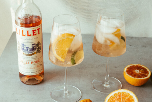 Lillet rosé spritz