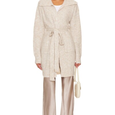 longline beige cardigan