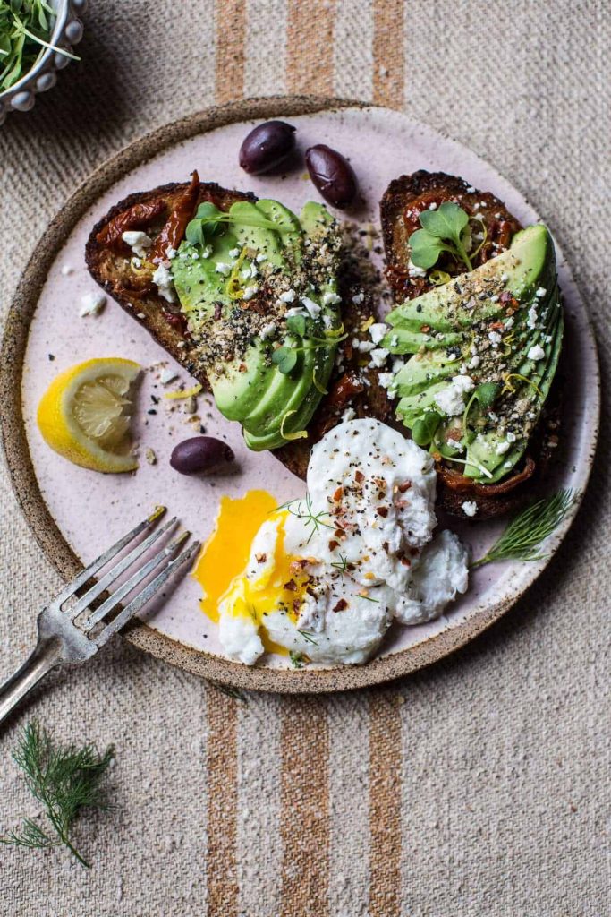 Mediterranean Inspired Avocado Toast with Pistachio Dukkah 