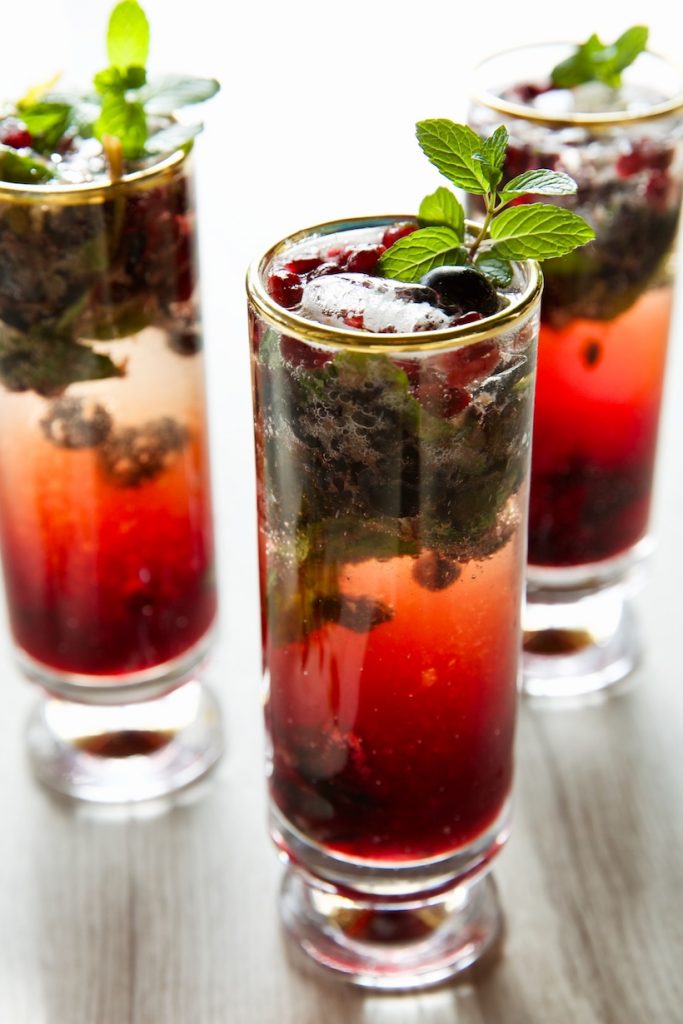 Minty Pomegranate Punch