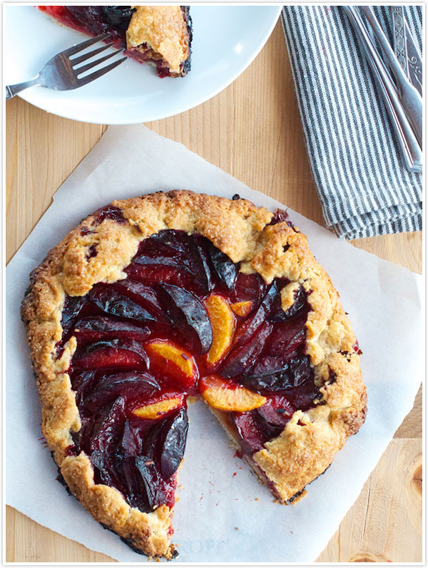 Peach & Plum Crostata Recipe | Camille Styles