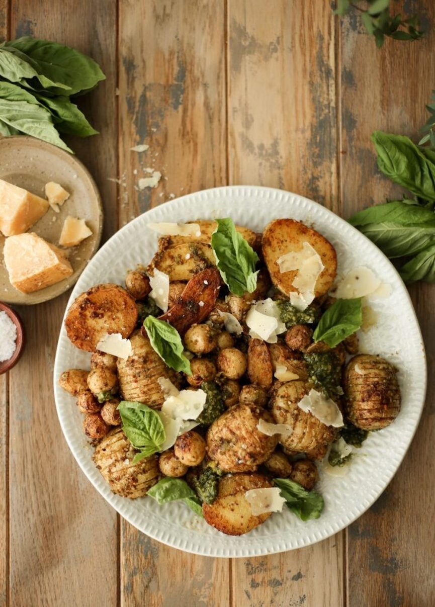 Pesto Parmesan Potatoes