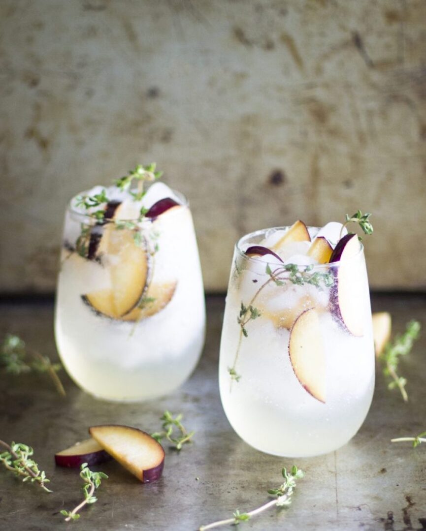 Plum Thyme Prosecco Smash