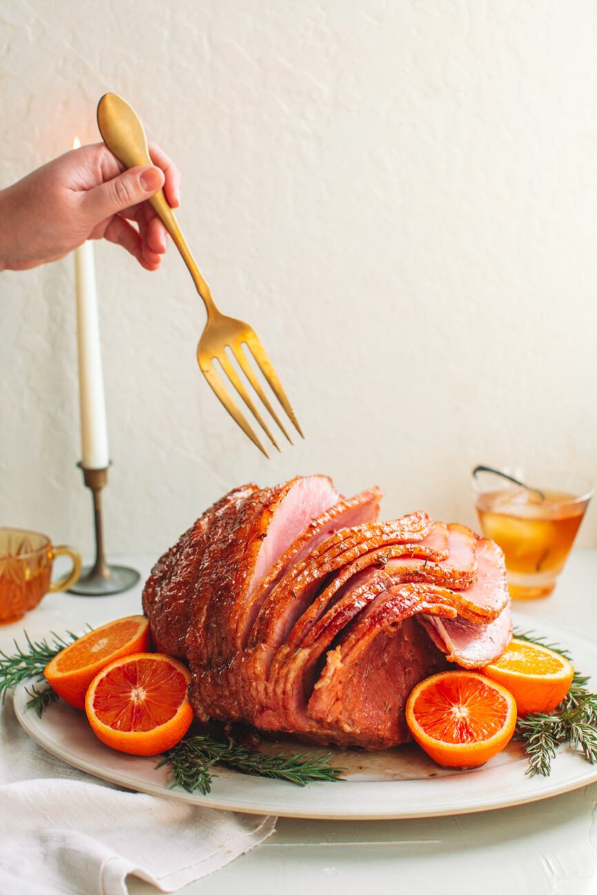 rosemary burbon glazed ham