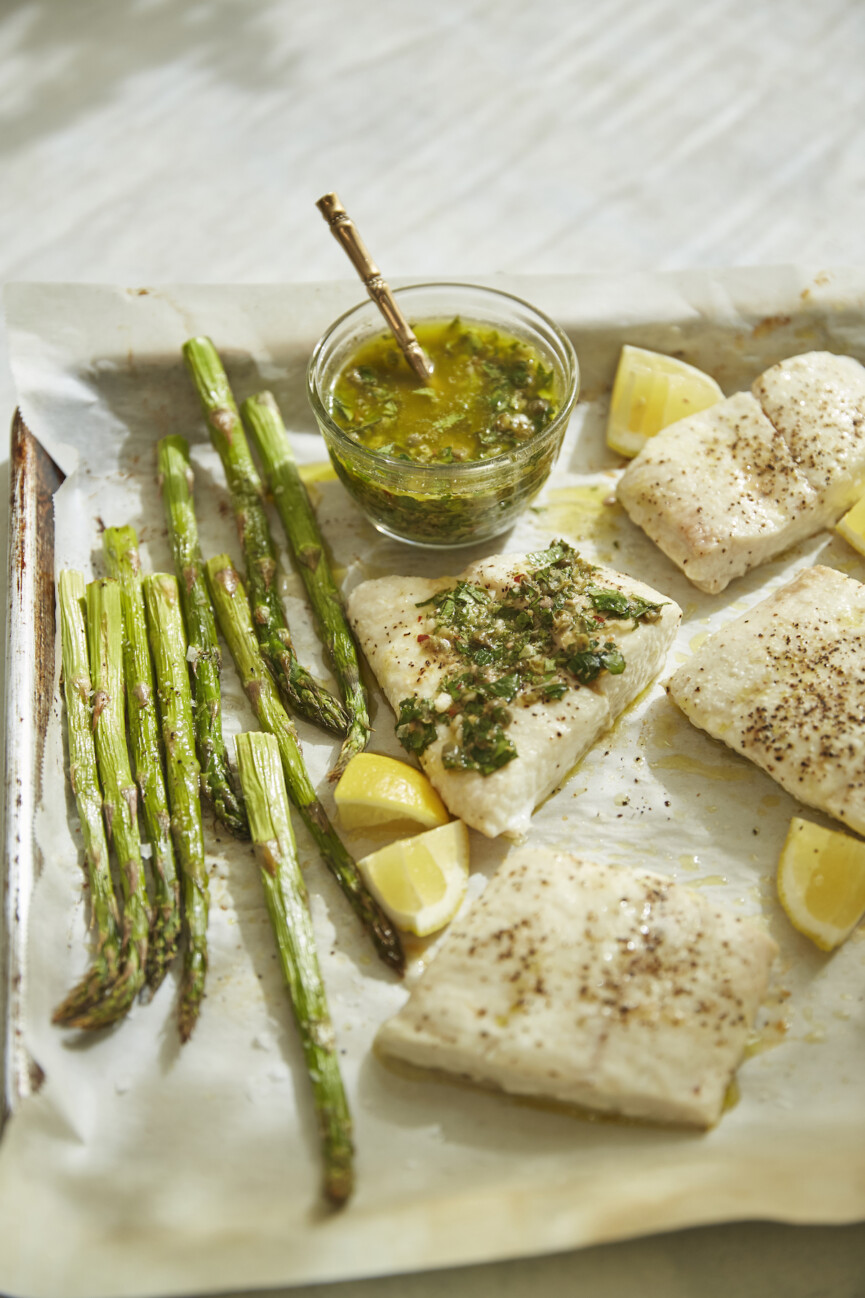 sheet pan halibut