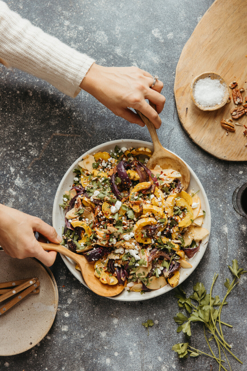 Squash farro salad recipe.