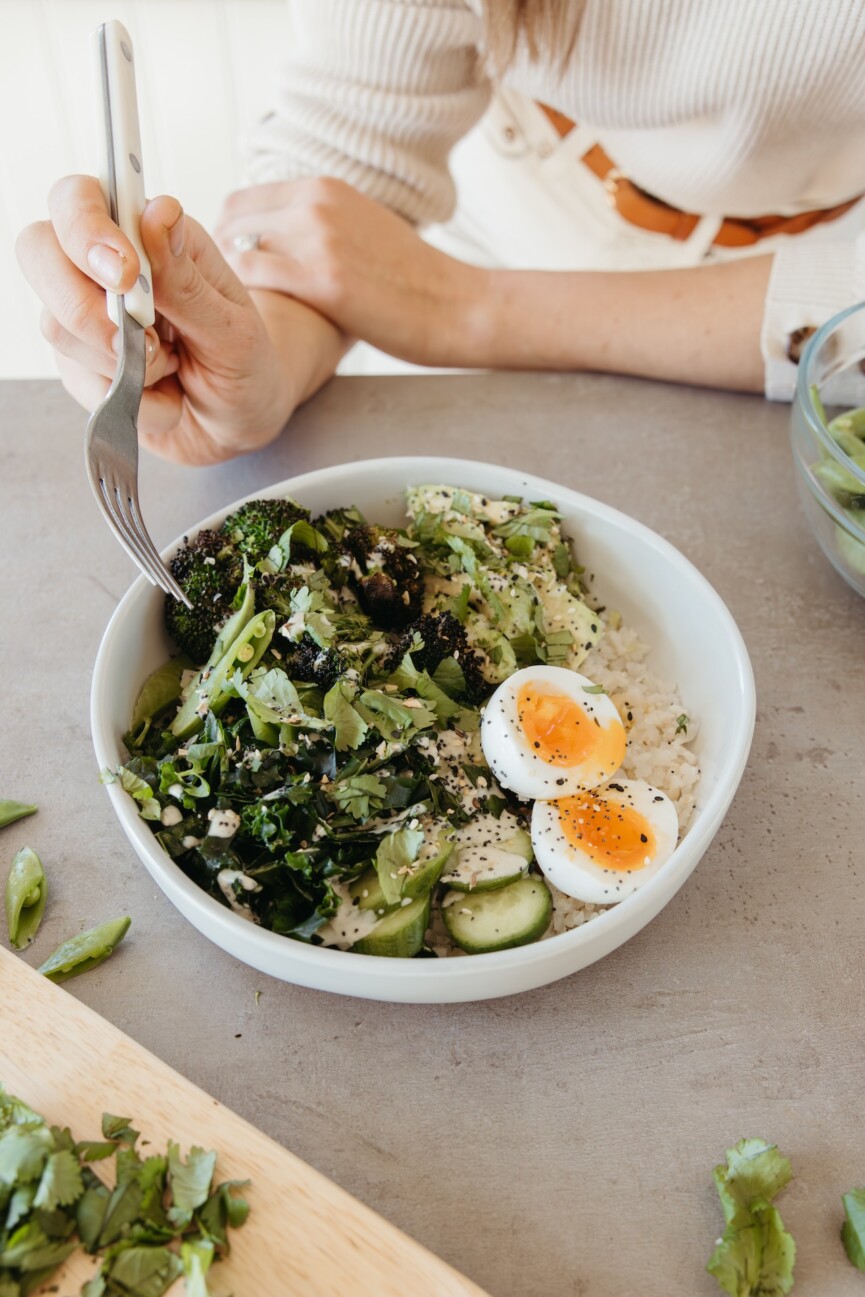 nourish bowl, veggie bowl, grain bowl, healthy lunch