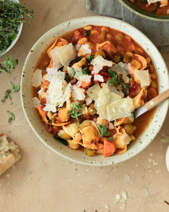 Tortellini soup recipe.