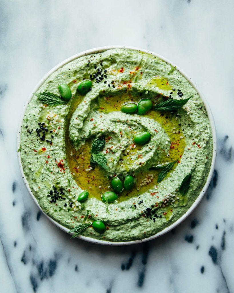 Edamame Dip With Mint, Jalapeño, and Lime