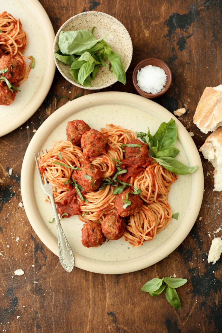 Vegan Spaghetti and Meatballs