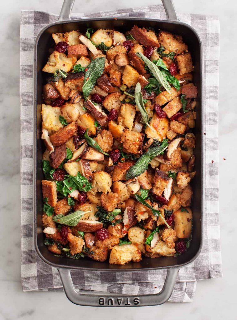 Vegan Thanksgiving sides stuffing