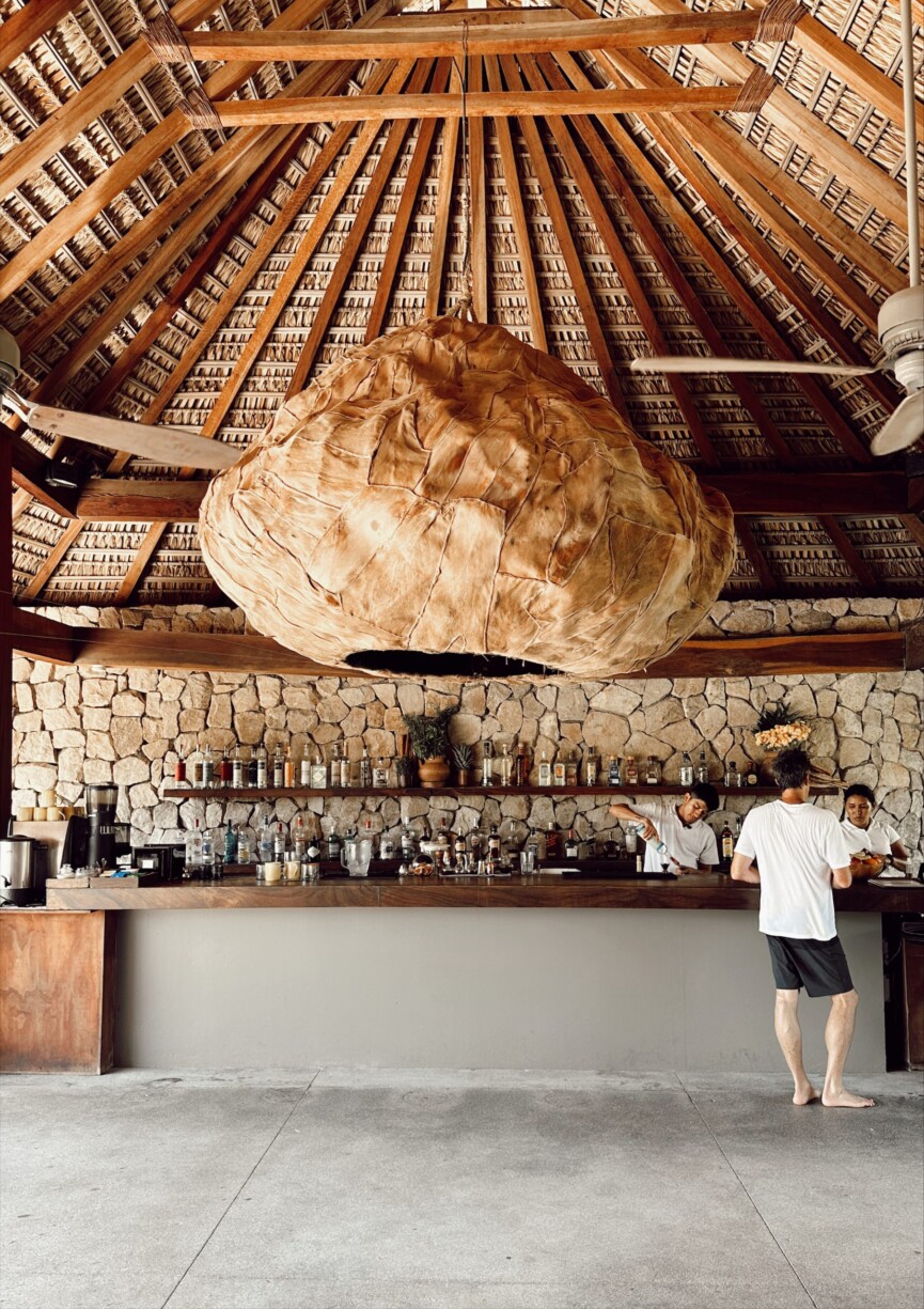 what to do in puerto escondido-hotel escondido restaurant huge pendant