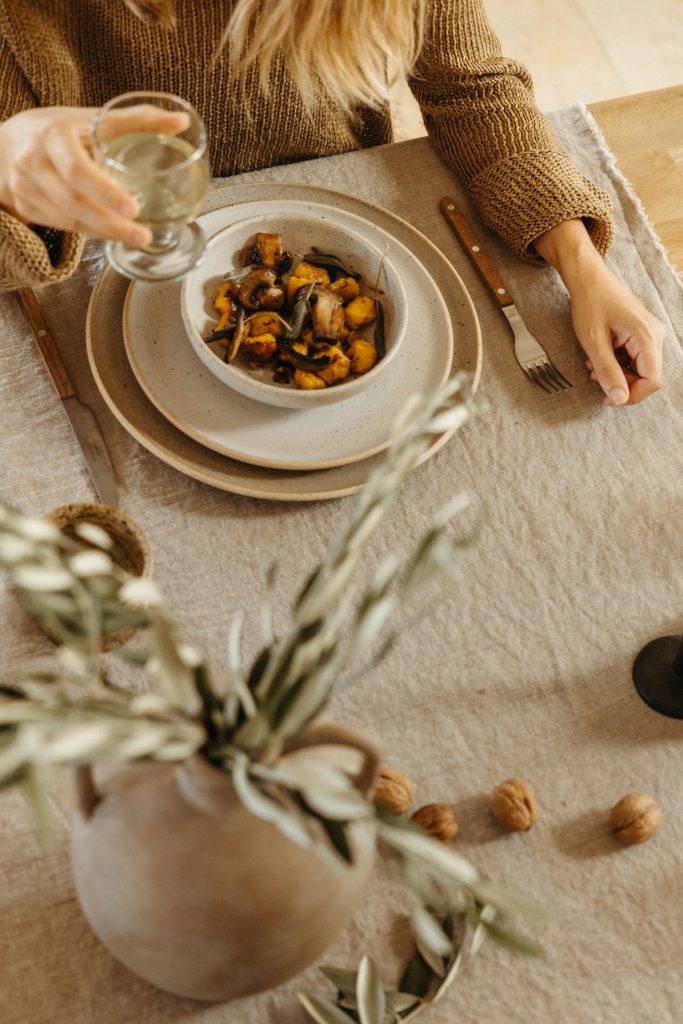 pumpkin gnocchi with sage brown butter, fall dinner party recipes