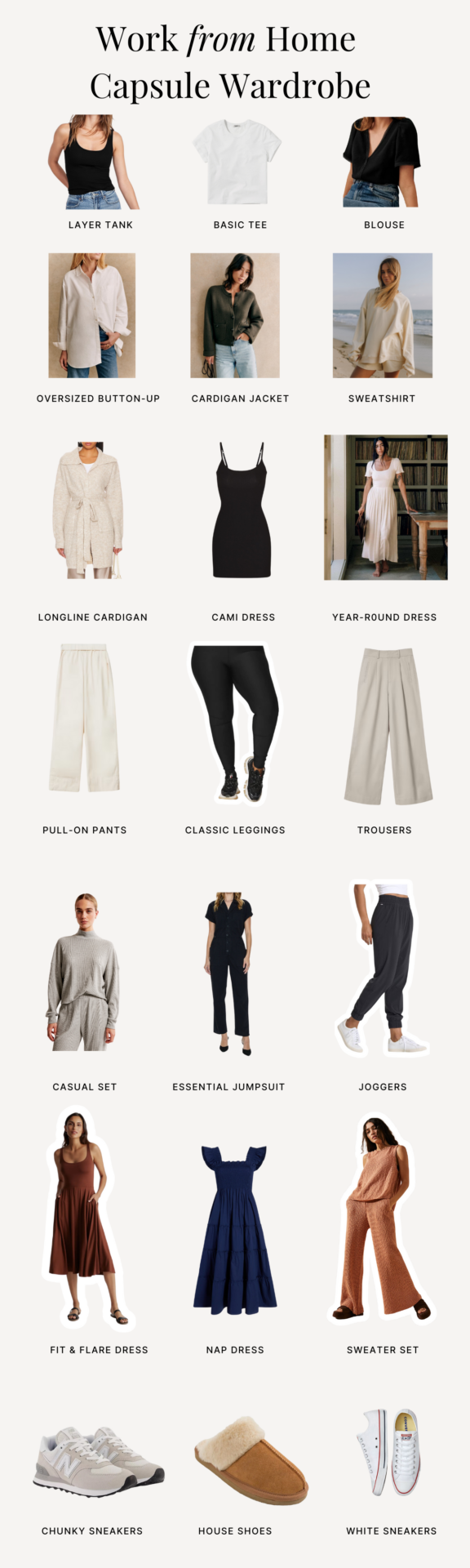 work from home capsule wardrobe