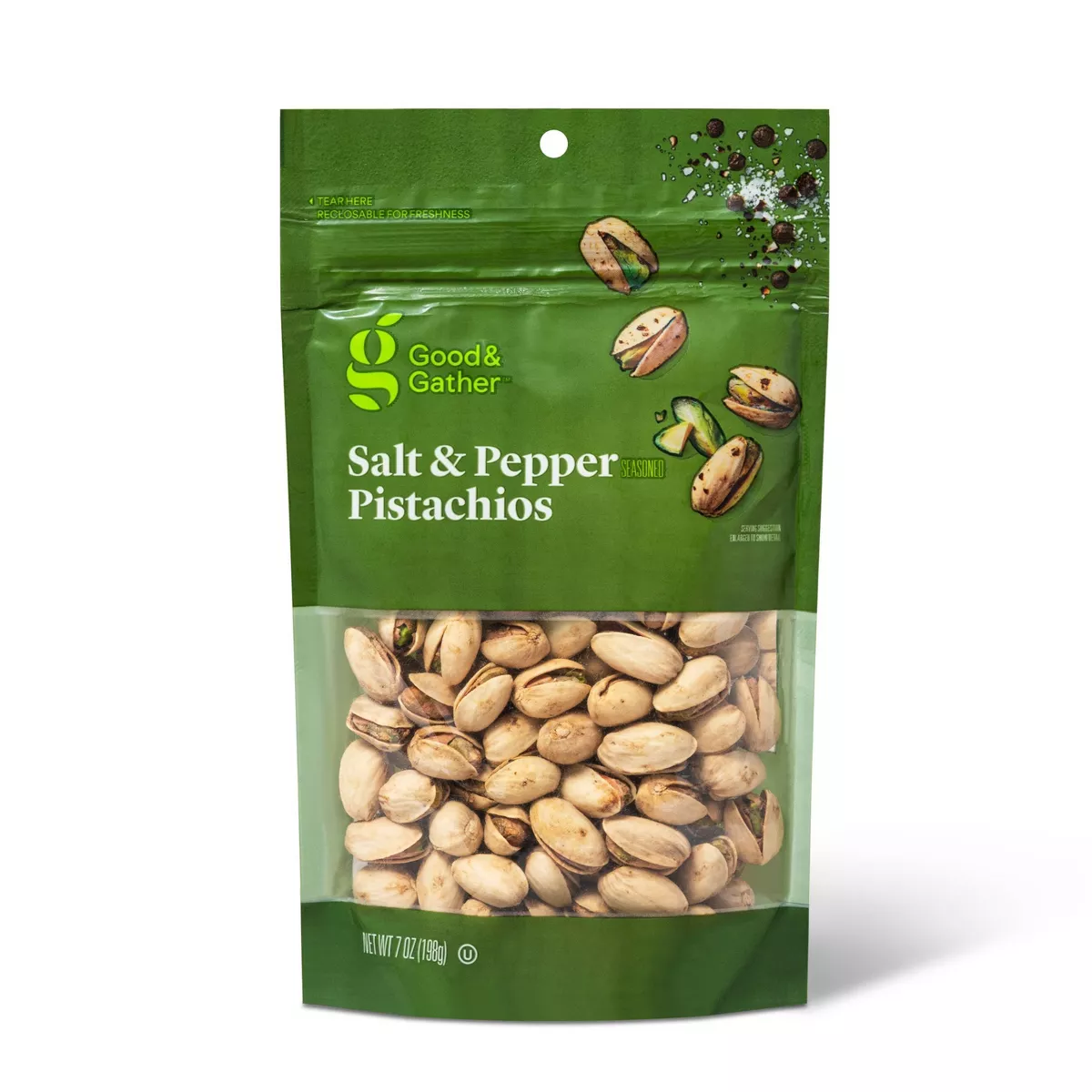 Salt and Pepper Seasoned Pistachios - 7oz - Good & Gather™